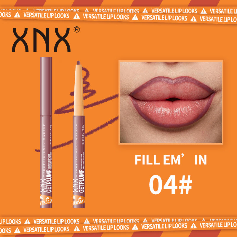 XNX New 12 Colors Retractable Lip Liner, Lipstick & Outline Lip Pencil