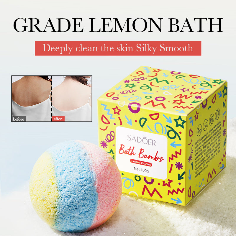 SADOER Lemon Bath Salt Ball 100g (sinking)
