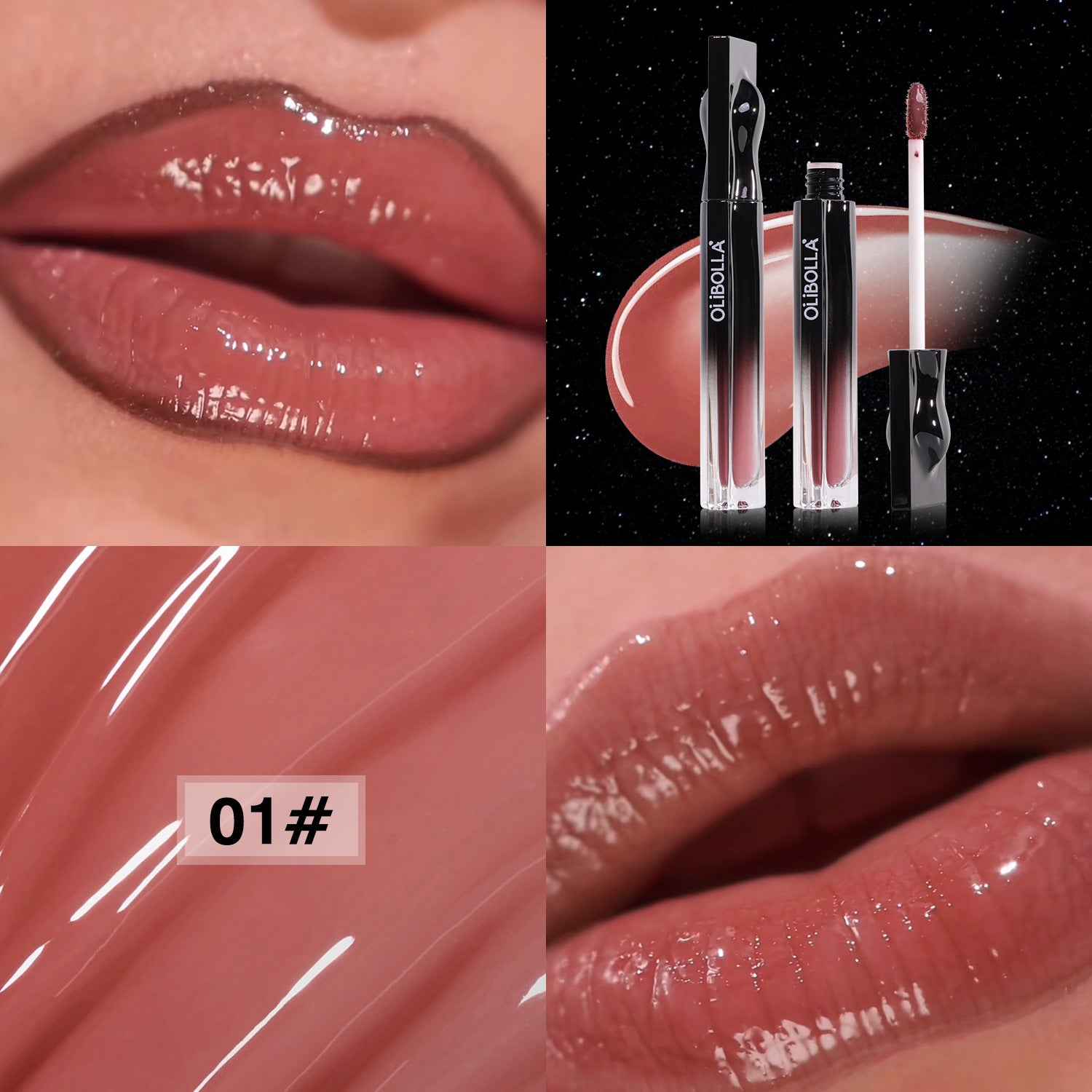 OLIBOLLA Mirror Hydrating Lip Glaze, Cup-proof & Waterproof