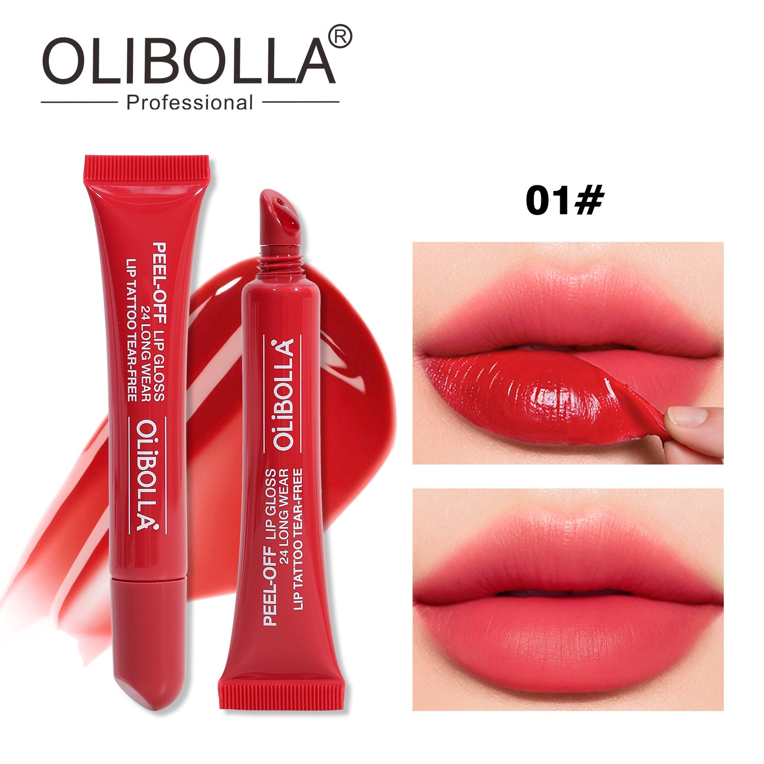OLIBOLLA Peel-off Lip Tint Waterproof Long-lasting Matte Lip Gloss