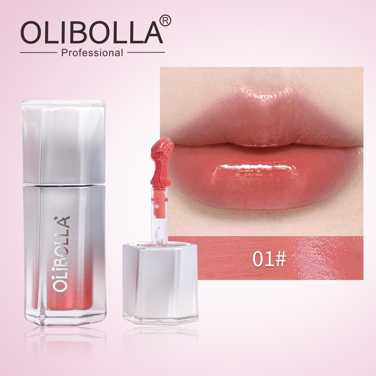 OLIBOLLA Misty Moist Lip Glaze, Long-lasting, Light Texture, Non-stick Cup, Hydrating Lip Gloss