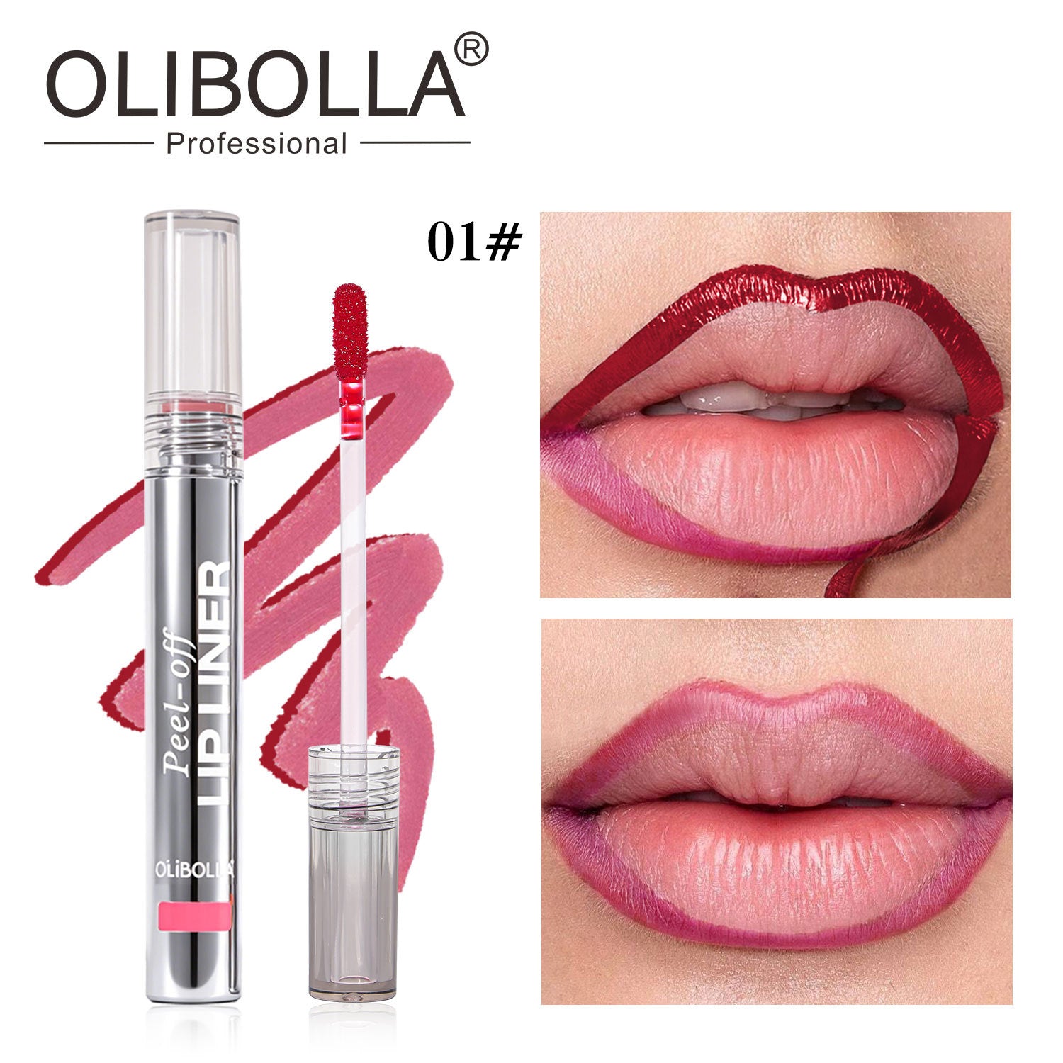 OLIBOLLA Peel-off Lip Liner Matte Lip Color Easy Coloring Lining