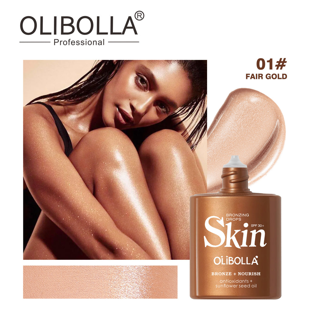 OLIBOLLA 4-Color Bronze Body Highlighter & Contour Liquid