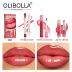 Lip Makeup Set: Lip Liner + Hydrating Lip Glaze + Mirror Lipstick, 3 Pieces