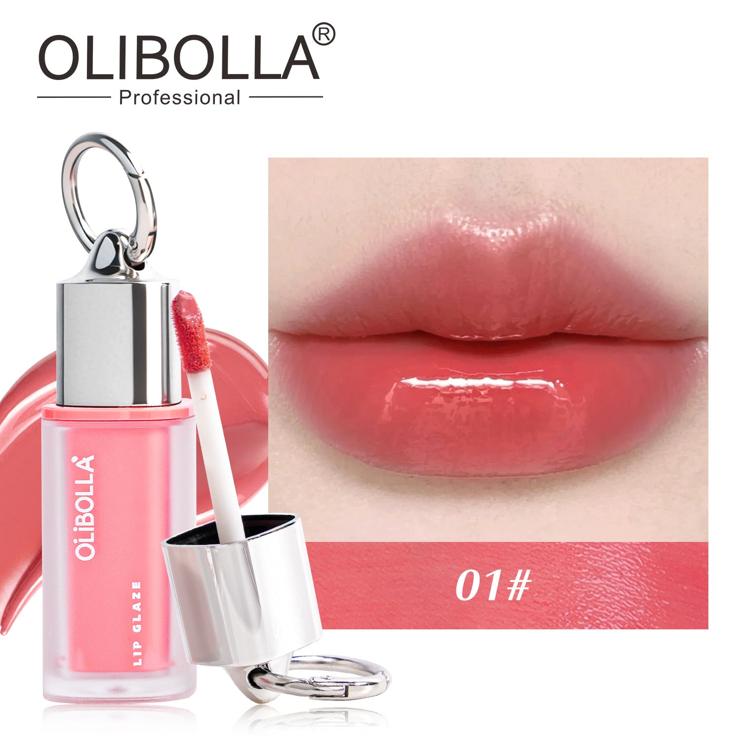 Olibolla Mirror Non-Stick Cup Lip Glaze, Long-Lasting, Fade-Resistant Lip Gloss