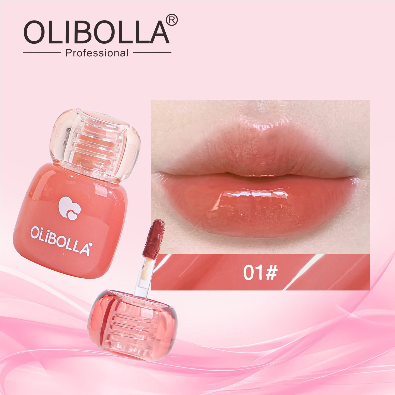 OLIBOLLA 6 Colors Mirror Gloss Lock Color Non-stick Lip Glaze