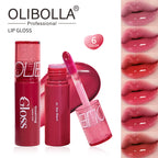 OLIBOLLA Glowing Mirror Lip Gloss Large Brush Natural Look Lipstick