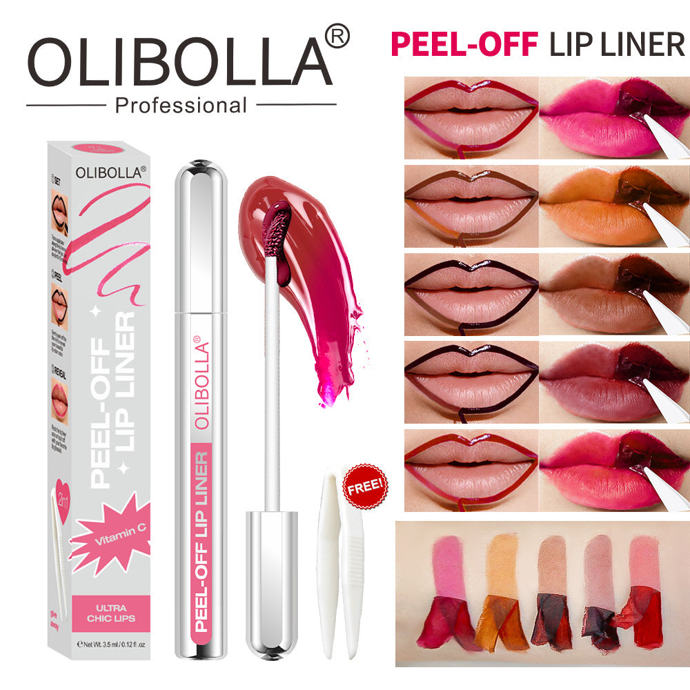 OLIBOLLA 5 Colors Peel-off Lip Liner Matte Waterproof Lip Gloss
