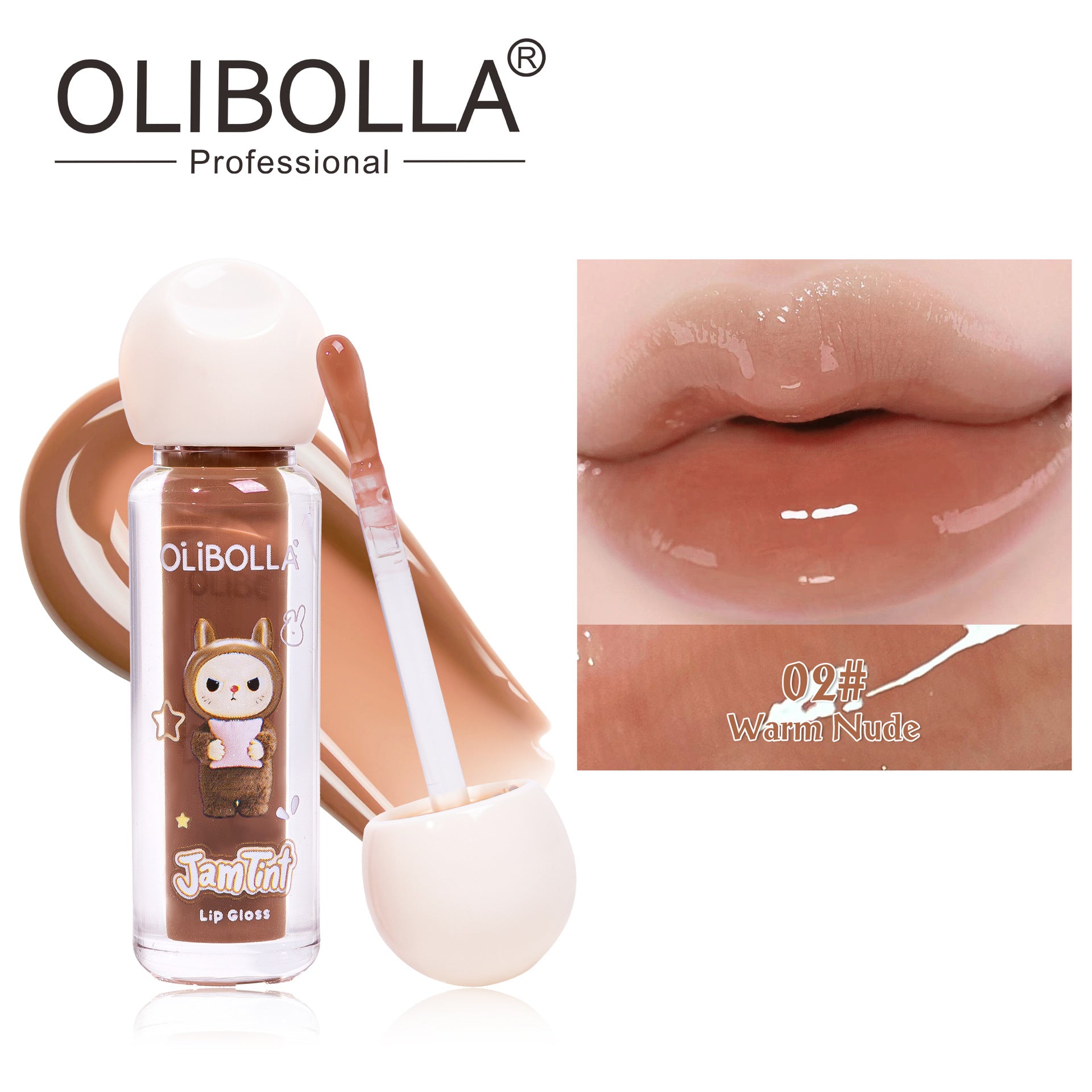 Labubu Glossy Moist Lip Gloss Easy Color Long Lasting Lipstick