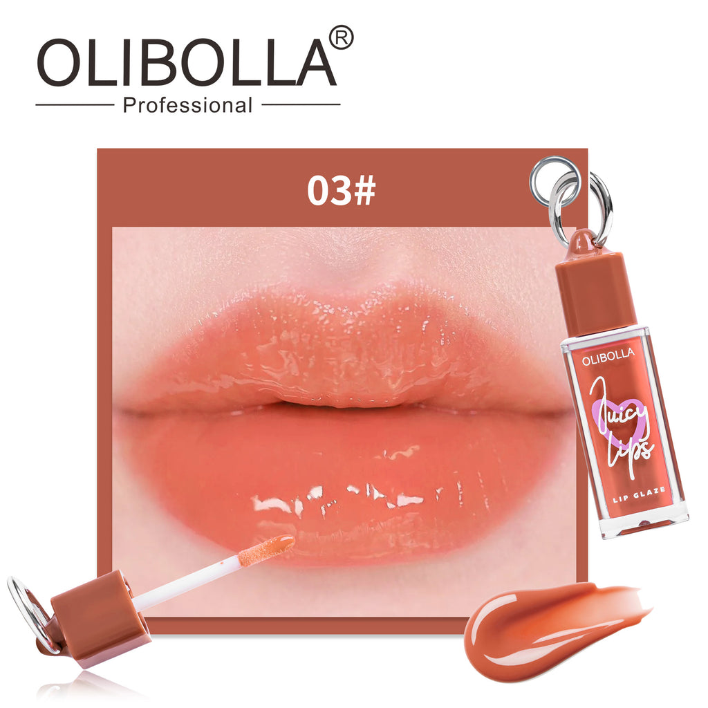 6 Colors Glossy Lip Glaze Non-stick Cup Plump Lip Fade-proof Lipstick