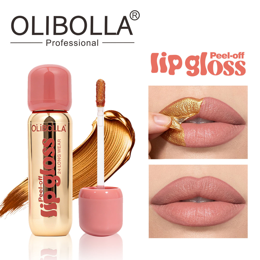 OLIBOLLA Matte Gold Peel-off Lip Liner Gloss Waterproof Long-lasting