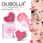 OLIBOLLA Heart Blush & Contour Palette, No Fallout, Warm Tone Blush