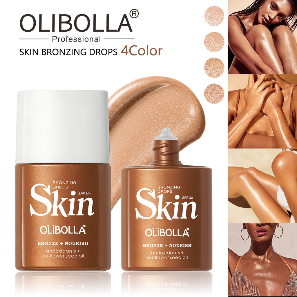 OLIBOLLA 4-Color Bronze Body Highlighter & Contour Liquid