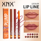 XNX New 12 Colors Retractable Lip Liner, Lipstick & Outline Lip Pencil
