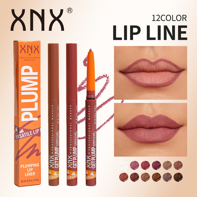 XNX New 12 Colors Retractable Lip Liner, Lipstick & Outline Lip Pencil