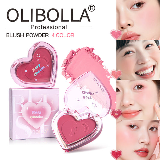 OLIBOLLA Heart Blush & Contour Palette, No Fallout, Warm Tone Blush