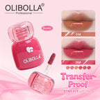 OLIBOLLA 6 Colors Mirror Gloss Lock Color Non-stick Lip Glaze