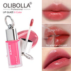 Olibolla Mirror Non-Stick Cup Lip Glaze, Long-Lasting, Fade-Resistant Lip Gloss