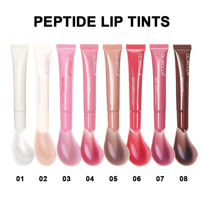 OLIBOLLA Peptide Lip Gloss, Liquid Lip Honey, Watery Lip Glaze, Lipstick