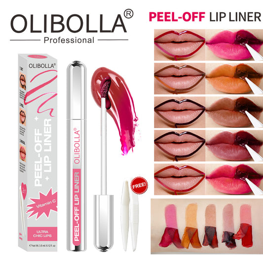 OLIBOLLA 5 Colors Peel-off Lip Liner Matte Waterproof Lip Gloss