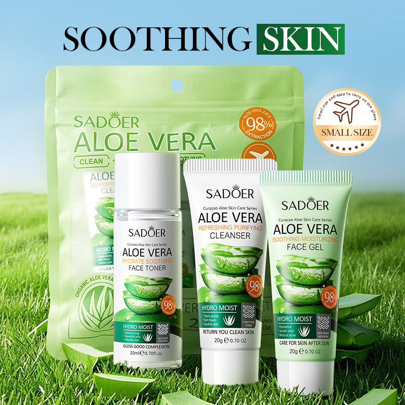 SADOER Aloe Vera Travel Three-Piece Set