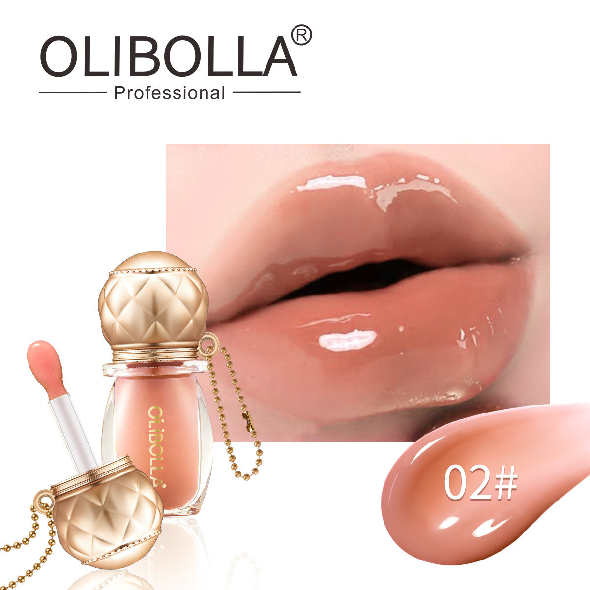 OLIBOLLA Retro Round Lip Gloss 6 Colors Hydrating Plumping