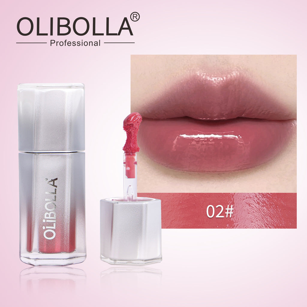 OLIBOLLA Misty Moist Lip Glaze, Long-lasting, Light Texture, Non-stick Cup, Hydrating Lip Gloss