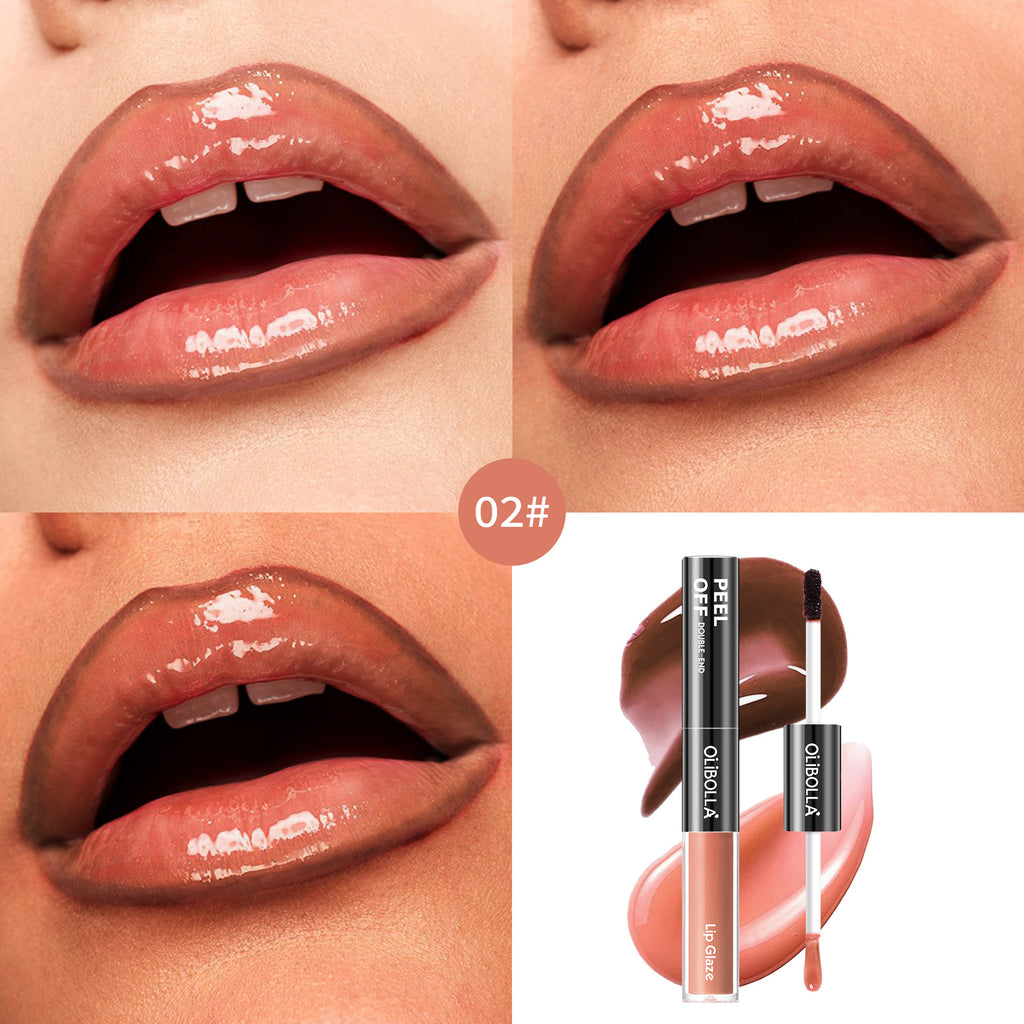 OLIBOLLA Double-ended Peel-off Lip Gloss Waterproof Long-lasting Lip Liner