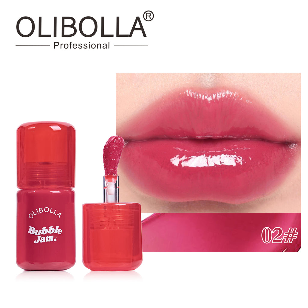 OLIBOLLA Pearlescent Mirror Lip Gloss Easy Color Payoff Non-stick Cup Lip Makeup