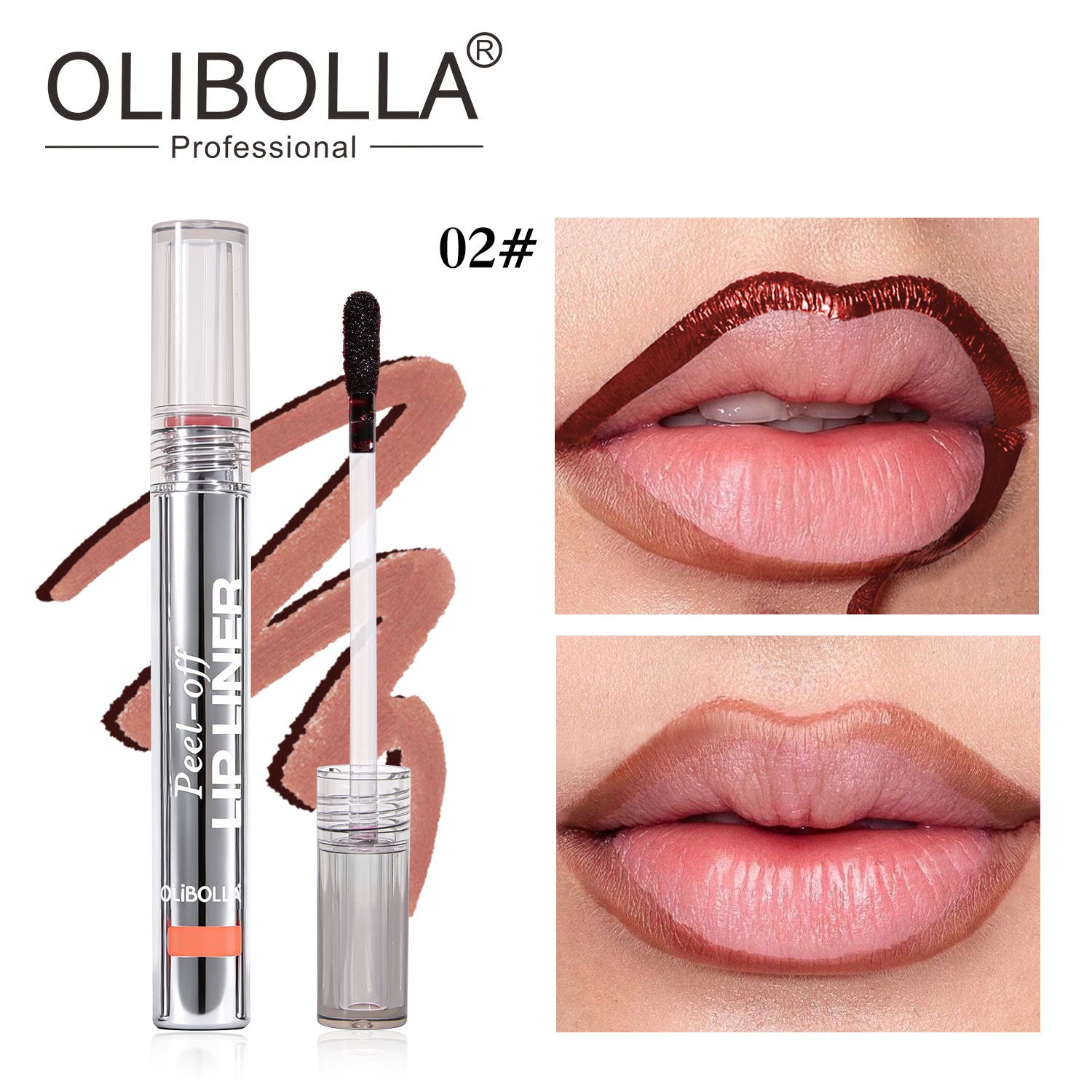 OLIBOLLA Peel-off Lip Liner Matte Lip Color Easy Coloring Lining
