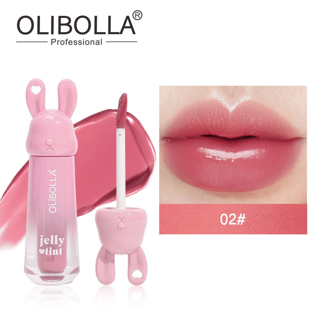 OLIBOLLA Rabbit Jelly Mirror Lip Gloss Non-stick Fade-proof