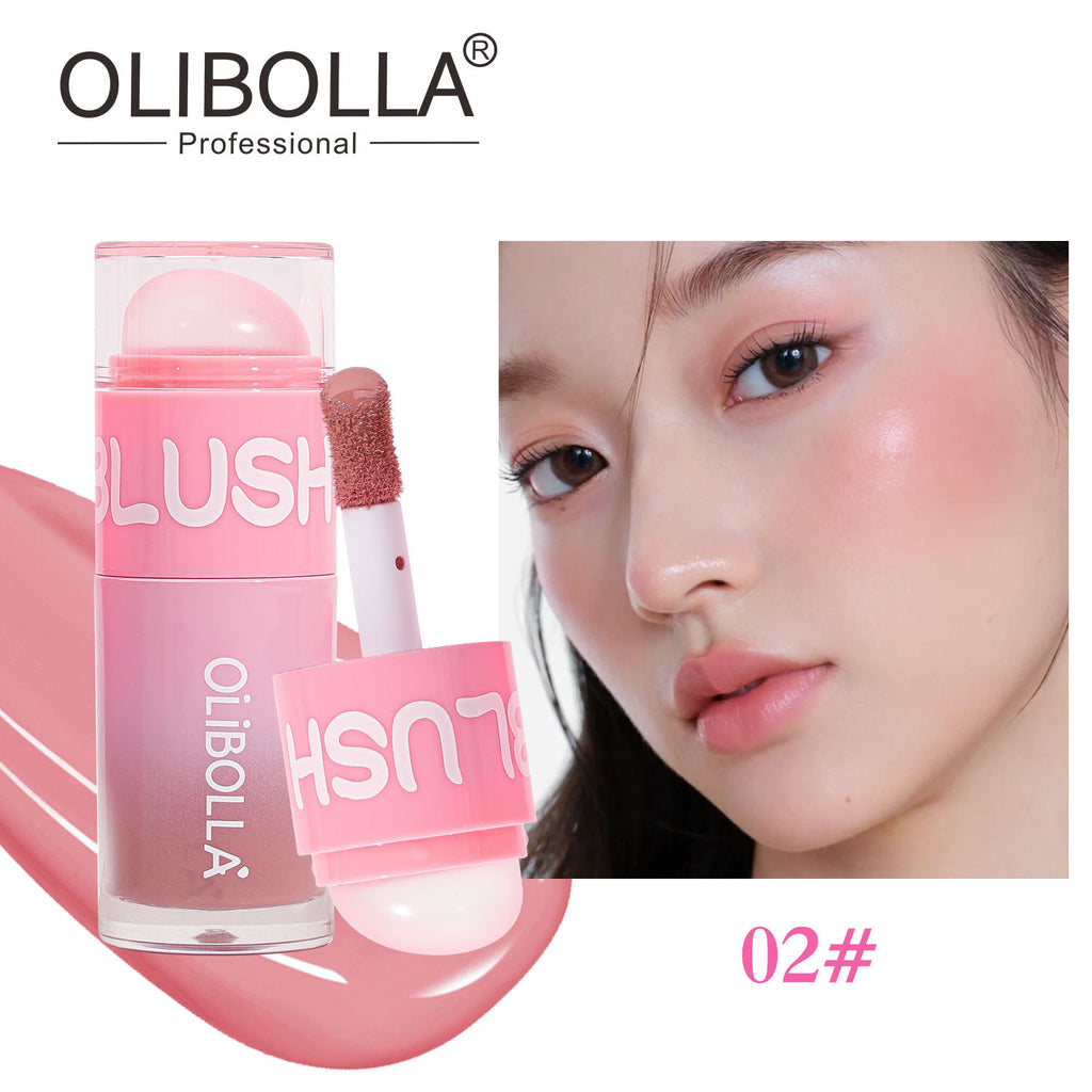 OLIBOLLA 6 Colors Double-ended Liquid Blush Blendable Waterproof Longwear Blush Stick