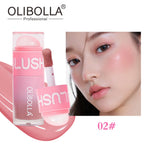 OLIBOLLA 6 Colors Double-ended Liquid Blush Blendable Waterproof Longwear Blush Stick