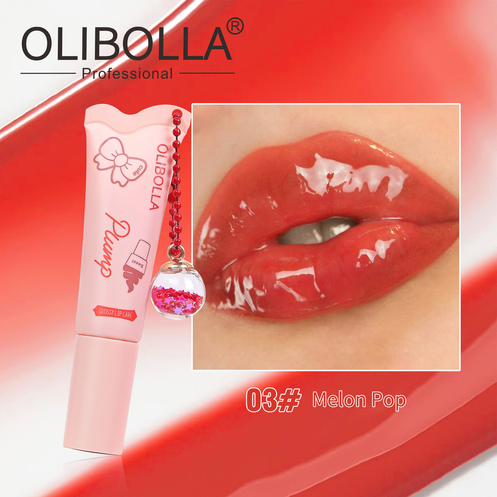 OLIBOLLA Ice Cream Lip Balm With Pendant Long Lasting Hydration