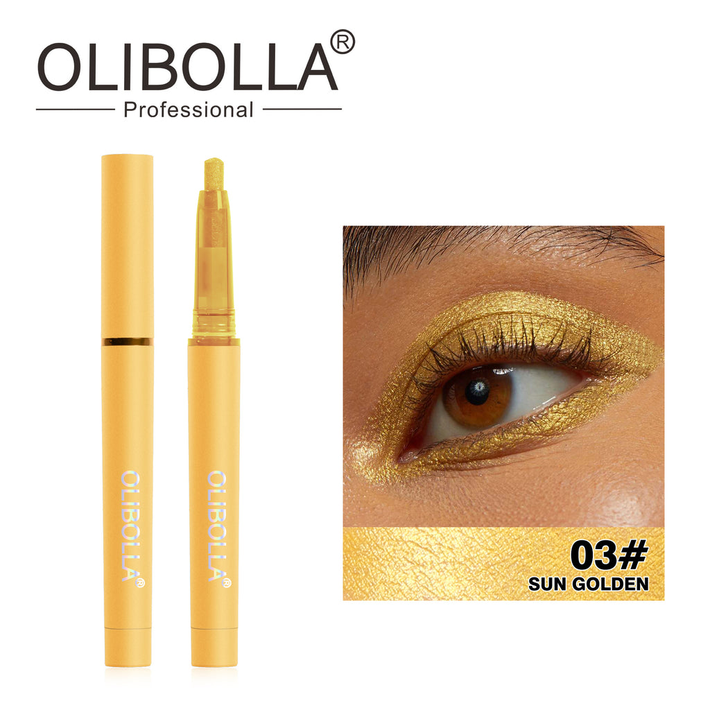 OLIBOLLA 12 Colors Highlight Eyeshadow Pen Shimmer Jelly Eyeshadow Stick