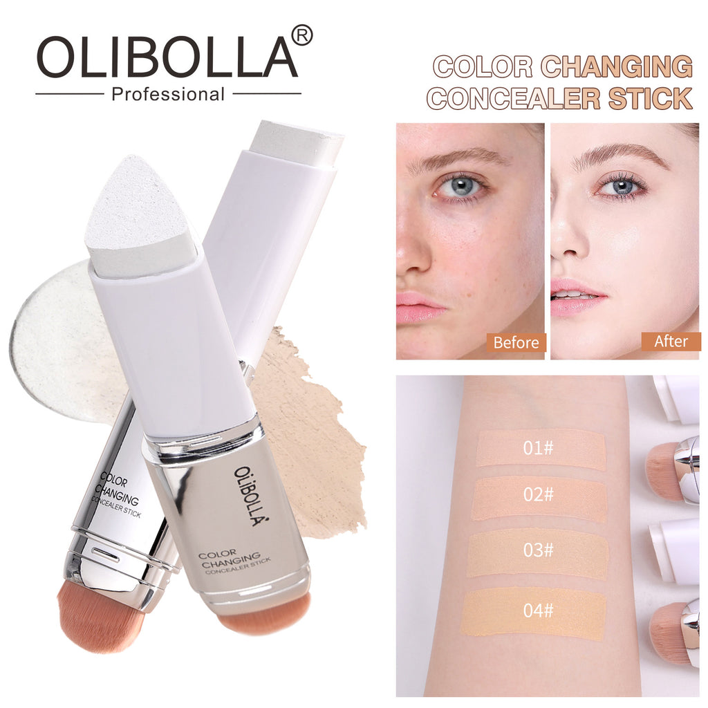 Color Changing Triangle Foundation Stick, Dual-ended Concealer