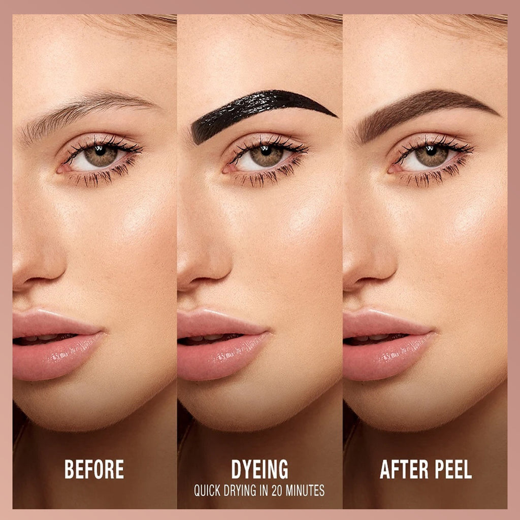 OLIBOLLA 4-Color Peel-Off Eyebrow Tint, Semi-Permanent Brow Gel.