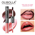 OLIBOLLA Double-ended Peel-off Lip Gloss Waterproof Long-lasting Lip Liner