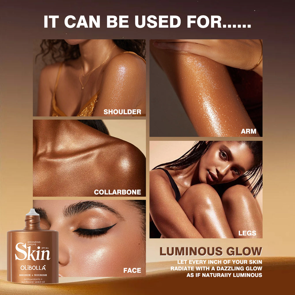 OLIBOLLA 4-Color Bronze Body Highlighter & Contour Liquid