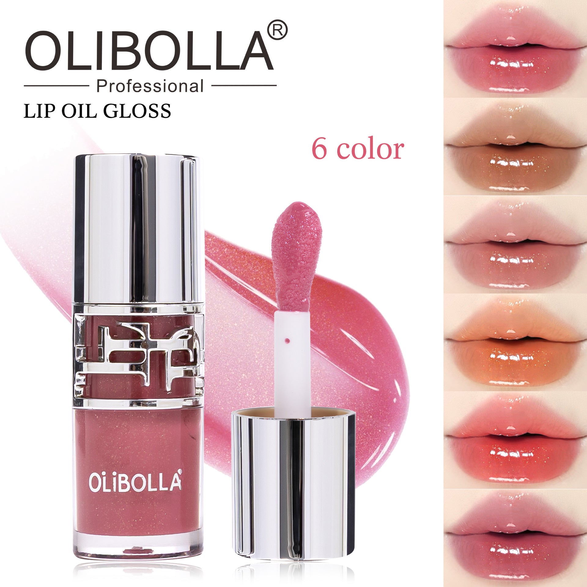 Shimmering Mirror Lip Glaze, Glossy Jelly Lip Tint