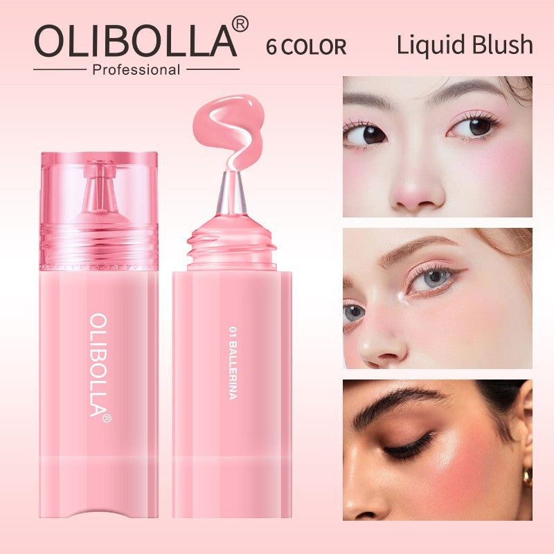 OLIBOLLA Liquid Blush Matte Lipstick Eyeshadow Natural Brightening Makeup