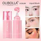 OLIBOLLA Liquid Blush Matte Lipstick Eyeshadow Natural Brightening Makeup