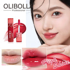 OLIBOLLA Glowing Mirror Lip Gloss Large Brush Natural Look Lipstick