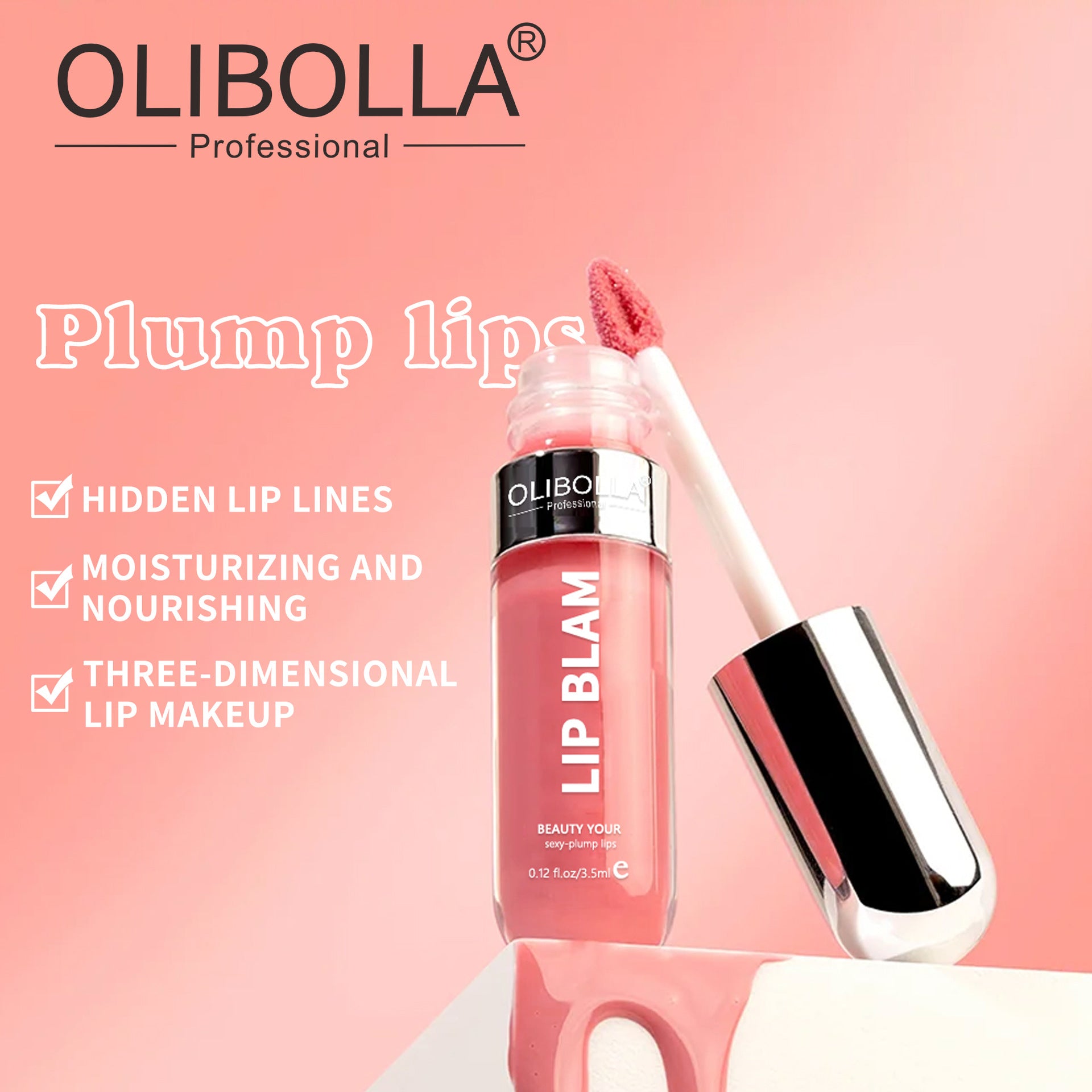 Glossy Plumping 3-in-1 Lip Makeup Fade-resistant Lipstick