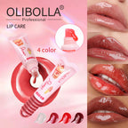 OLIBOLLA Glossy Mirror Lip Balm Long Lasting Moisturizing Non-stick Cup Lip Color