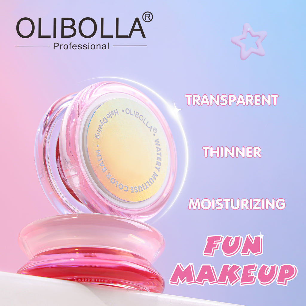 OLIBOLLA Matte & Glossy 4-Color Blush Cream, Rouge, Stereo Blush Mud