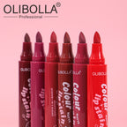 OLIBOLLA 6 Colors Matte Lip Liner Lipstick Long Lasting No Fade