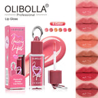 6 Colors Glossy Lip Glaze Non-stick Cup Plump Lip Fade-proof Lipstick