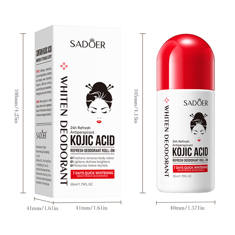 SADOER Kojic Acid Whitening Deodorant Antiperspirant Roll-On 50ml