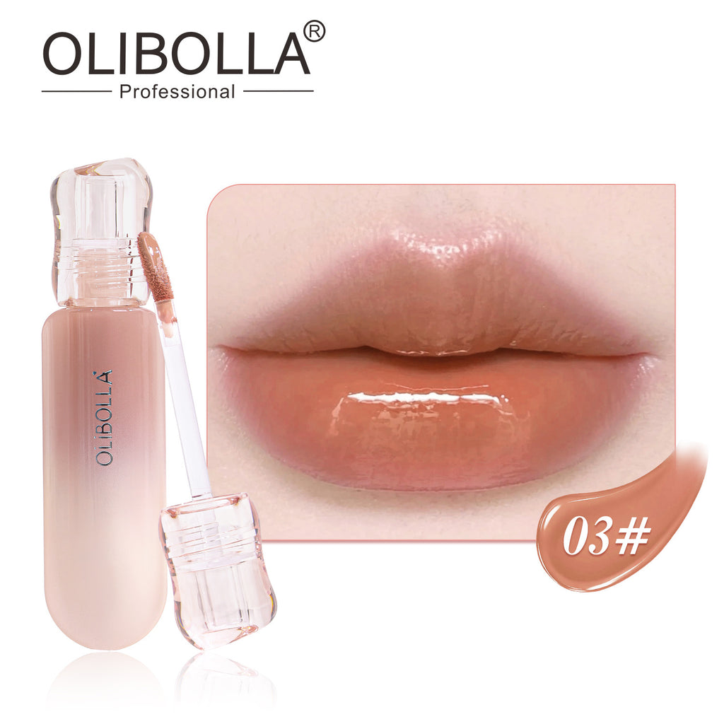 OLIBOLLA 6 Colors Mirror Gloss Lip Glaze Non-stick Cup
